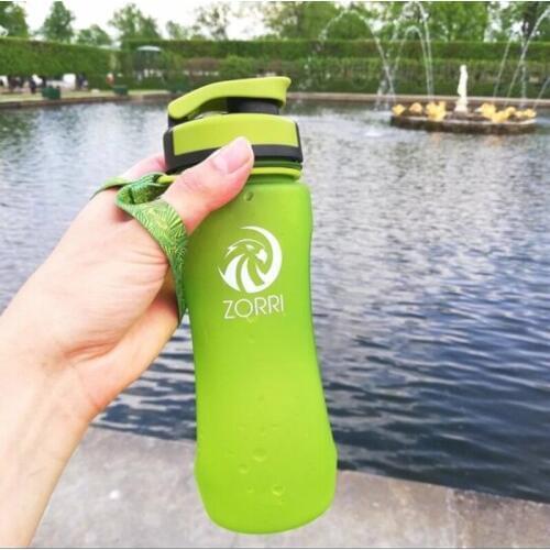 ZORRI Scrub Sports Bottle Portable Plastic Spray Bottle Leak-proof Travel Cup Yoga Camping Drinking Apparatus BPA free bottle