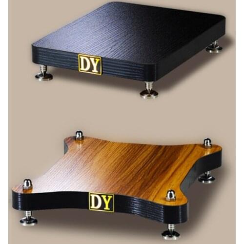 1Pair HIFI Solid Wood Floor Loudspeaker Subwoofer Tray Base Pad Desktop Shock Absorber Shockproof Board Bracket