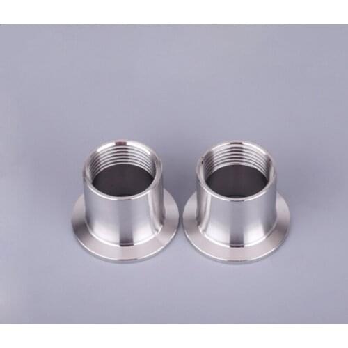 1pc 2" DN50 Female Thread x 77.5mm Ferrule O/D 304 Stainless Steel Sanitary Pipe Fitting Connector For Homebrew
