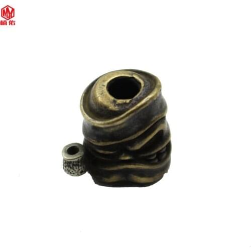 1PCS Keychain Pendant EDC Paracord Retro Brass Knife Beads Outdoor DIY Bracelet Paracord Beads