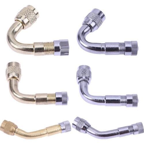 1pcs Car Motorcycle Metal Tire Valve Stem Extension with 45 90 135 Degree Adaptor for motorcycle automobile Electric vehicles