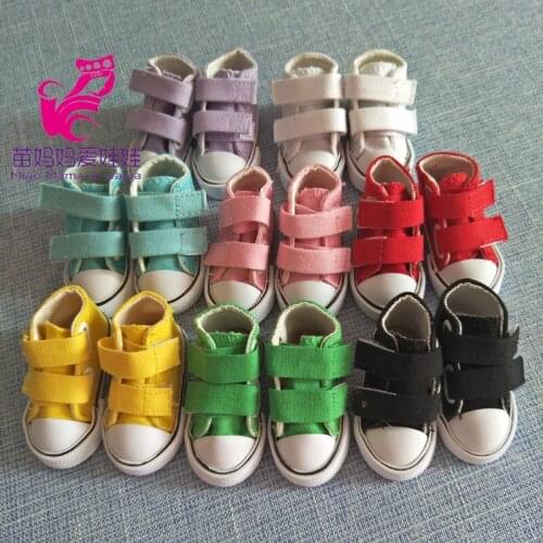 7.5cm Canvas Shoes for BJD Doll Toy 1/4 Mini Doll Sneakers Shoes for 16 Inch Sharon Doll Boots for Handmade Cloth Doll