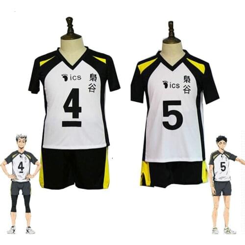 Anime Haikyuu Akaashi Keiji Bokuto Koutarou Volleyball Uniform halloween party Cosplay Fukurodani Academy Jersey Volleyball Team
