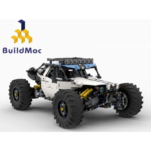 BuildMoc An4WD RC Buggy Vehicle MOC 19517 Technic Building Blocks All Terrain Off-Road Climbing Truck Toys Car Kid Birthday Gift