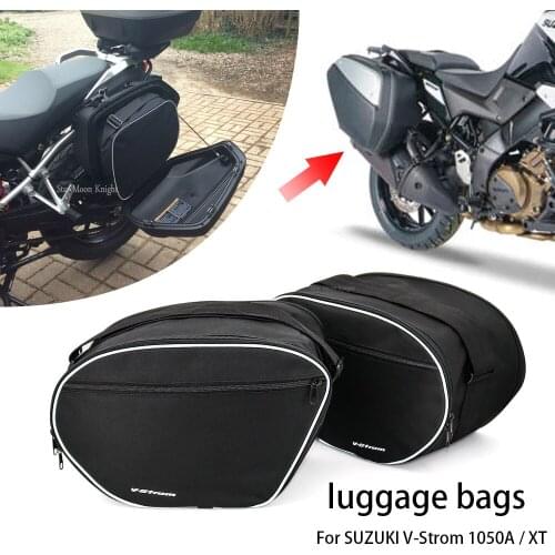 For SUZUKI V-Strom 1050A / XT V STROM VSTROM 1050A Motorcycle saddlebag bag Saddle luggage bags Expandable Inner Bag Black Trunk