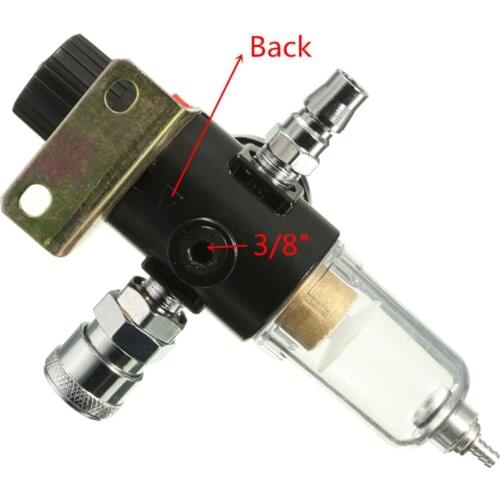 Hot 1/4'' Air Compressor Filter Water Separator Trap Tools Kit With Regulator Gauge Pneumatic Parts Accessories Wholesale