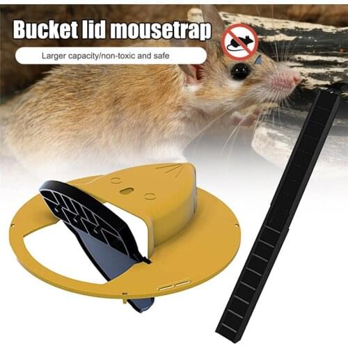 Reusable Clamshell Mouse Trap Automatically Reset Plastic In/Outdoor Slide Bucket Lid Lethal Trap Mouse Door Style Multi Catch