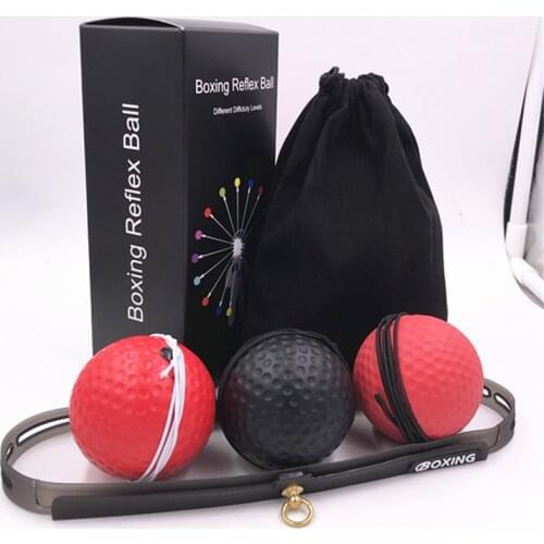 1-3ball Boxing Reflex Speed Punch Ball Muay Thai Sanda MMA Raising Reaction Hand Eye Training Gym Fitness Exercise Pu Texture