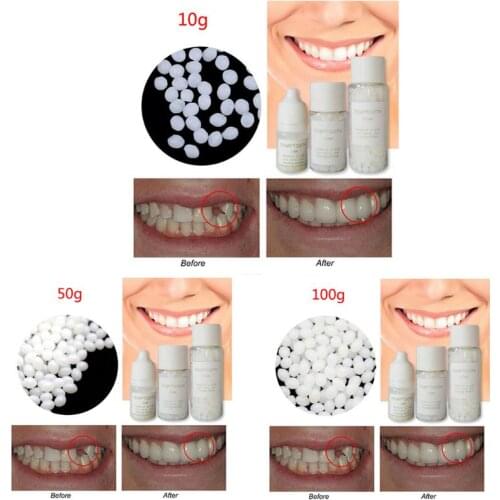 New 10g/50g/100g Temporary False Teeth Gaps Repair Kit Vampire Adhesive Denture Solid Glue Whitening Beauty Halloween Cosplay