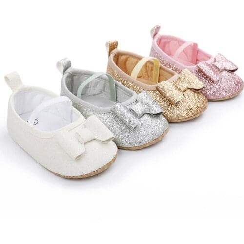 1 Pair Girls Shoes Princess Bow-Knot Design Premium Faux Leather Breathable Comfortable Girls Ballet Dress Shoes for Summer