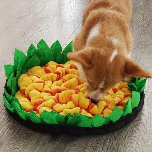 Dog Snuffle Mat Washable Pet Sniffing Training Blanket Slow Dispensing Feeding Fleece Pads Dog Mat Puzzle Toy Dog Accessories