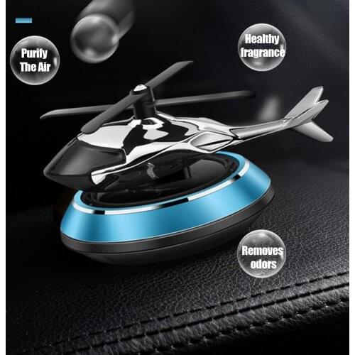 Car Airplane Air Helicopter Freshener Solar Rotating Helicopter Car Perfume Auto Cool Propeller Box Car Fragrance Perfume Scent