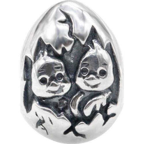 Easter Collection 925 Sterling Silver Happy Easter Day Charm fit Original Pandora Women Charm Bracelet & Necklace Jewelry