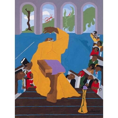 Jacob Lawrence Genesis Creation Sermon Art Film Print Silk Poster Home Wall Decor 24x36inch