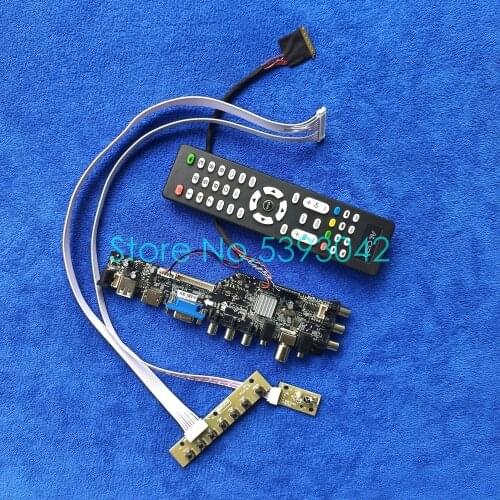Fit B156HW01 V.0/V.1/V.2/V.3/V.4/V.5/V.6/V.7 DVB-C LCD screen 1920*1080 VGA USB digital 40Pin LVDS 3663 controller card kit