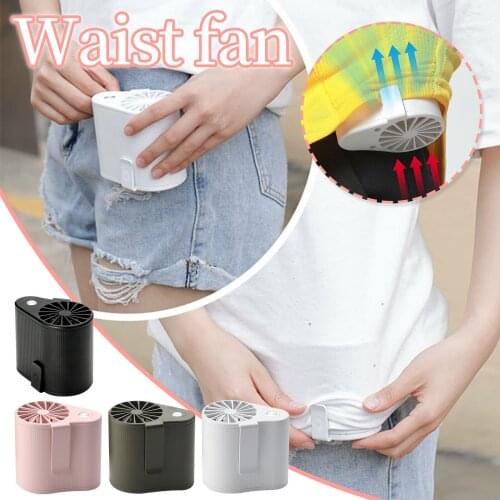 Usb Portable Personal Hanging Waist Fan With Recharge Battery Ultra Quiet Wearable Electric Fan Handheld Air Conditioner#dg4