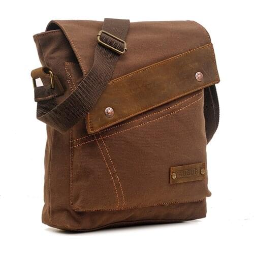 Casual Canvas Men Shoulder Bag Vintage Cross-Body Purpose High Quality Male Day Pack Handbag Capacity Boys Messenger Tote Purse