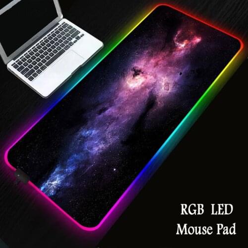 Large Size Colorful Luminous RGB Gaming Mouse Pad Anti-Slip Rubber Base Computer Keyboard Mouse Pad Anti-slip For Computer PC