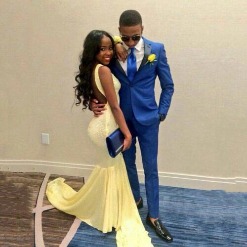 Blue Suit Men Attire for Wedding Groom Tuxedos Man Outfits Prom Party Costume Homme Terno Masculino 2Piece trajes de hombre