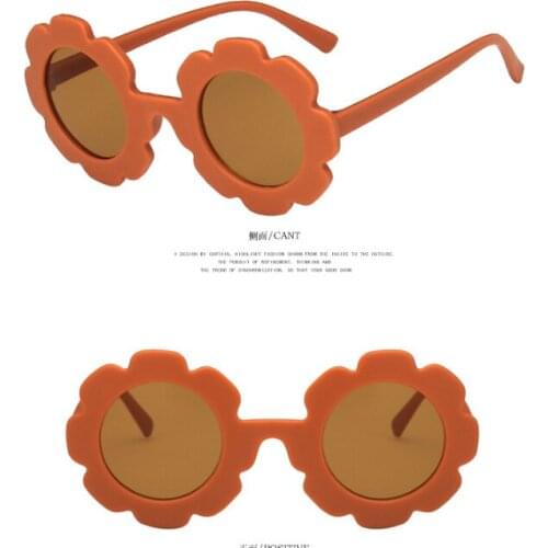 ZAOLIHU Flower Design Girls Sunglasses Colorful Round Shades Kids Cute Eyeglasses UV400 Eyewear Boys Sun Glasses Children Gafas