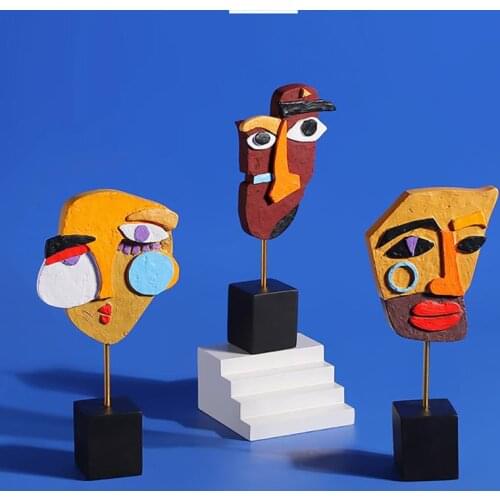 Modern Resin Statue Sculpture Creative Abstract Sculpture Nordic Decoration Home Resin Art Office Decoration Resin Ornaments