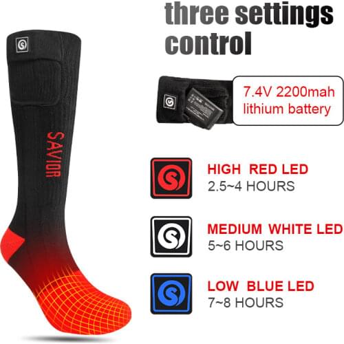 Savior intelligent heating socks winter washable fast heating outdoor sports warm heating socks cotton soft
