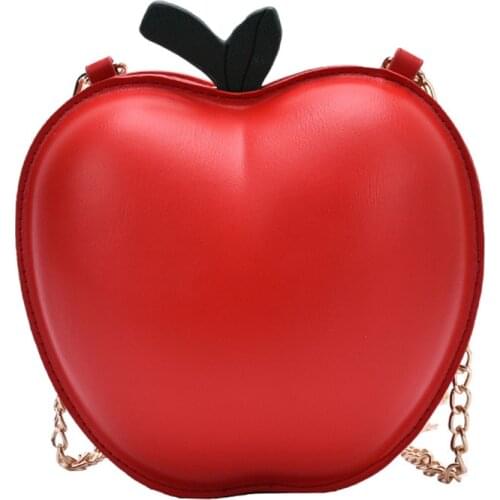 Apple Crossbody Bag for Women Fashion Leather Shoulder Chain Bag Female Purses and Handbags Clutch Bag