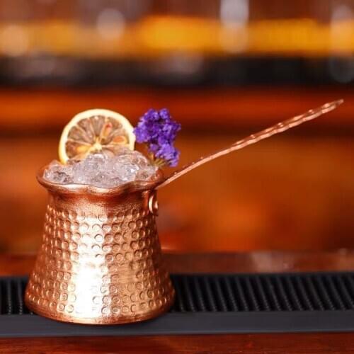 Traditional Barista Turkish Coffee Pot Drip Coffee Hand Hammered Copper Maker handmade WY71304