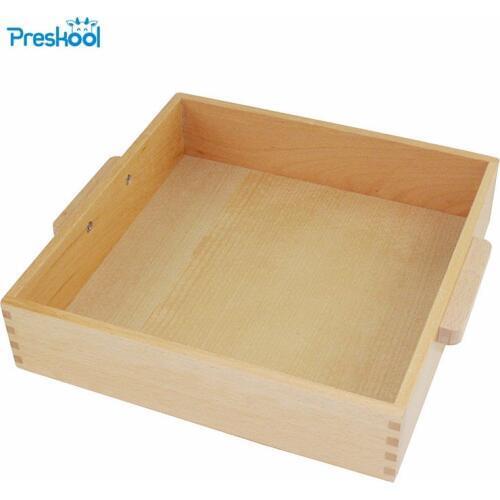 Montessori Math Teaching aids kindergarten children puzzle wooden Toys Tray for 9 Wooden Thousand Cubes