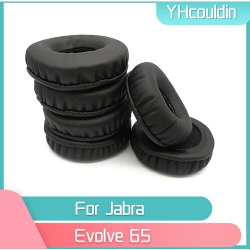 YHcouldin Earpads For Jabra Evolve 65 Headphone Accessaries Replacement Wrinkled Leather