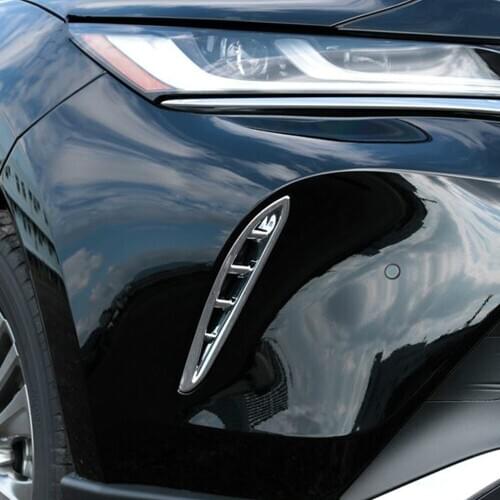 Exterior Accessories For 2020 2021 Toyota Harrier Venza Front Head Fog Lamp Cover Trim Chrome Styling