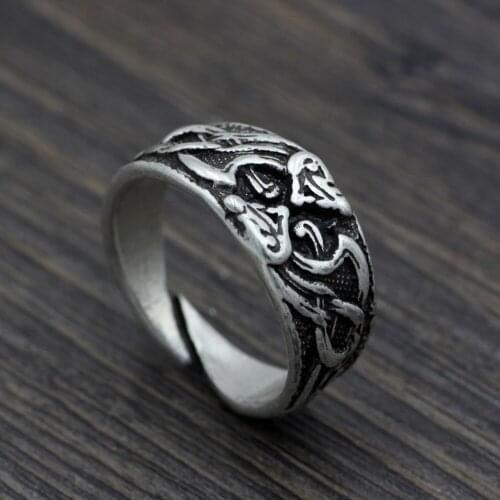 Youe shone Viking Norse Viking Pagan Dragons Celtic Dragons ringJormungandr ring Fafnir Nidhogg Jormungand