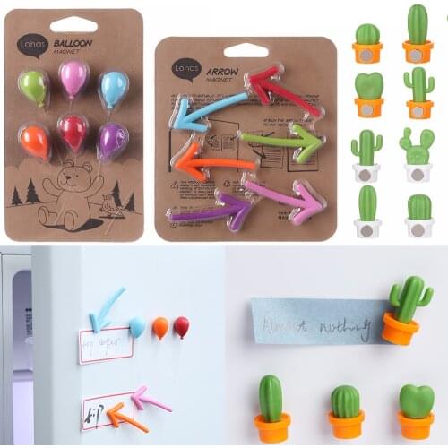 1SET Colorful Arrow Balloon Bonsai Magnet Refrigerator Sticker Whiteboard Message Magnetic Sticker Fridge Magnet Home DIY Tools