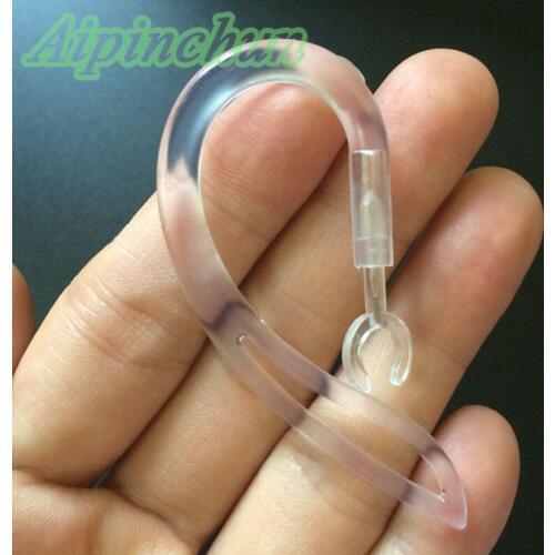 Aipinchun 1Pcs 10mm 360 Degree Rotary Telescopic Silicone Earhooks earloops ear hooks loops for Bluetooth Headset Headphone
