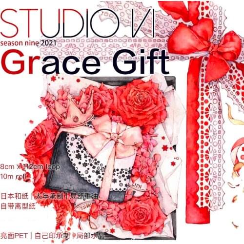 10 meter Roll Studio6 Grace Gift Washi Tape Pet Kawaii Girl Stickers