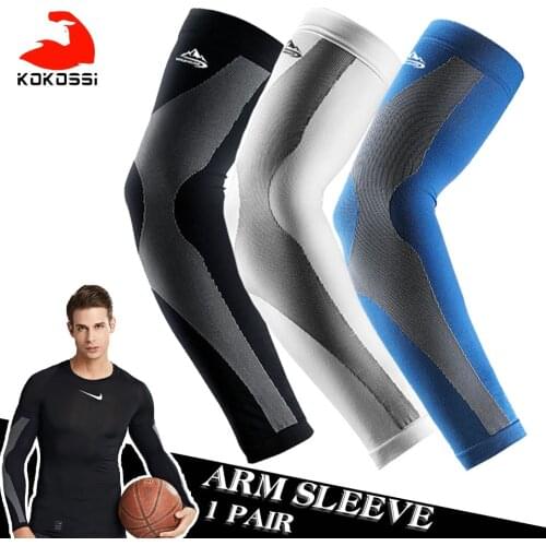 KoKossi 2PCS UV Protect Cycling Arm Sleeve Warmer Bike Bicycle Basketball Running Arm Sleeves Men Sports Arm Leg Warmers Cover