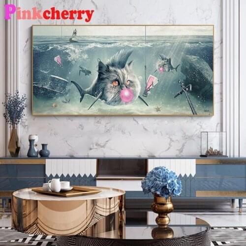 3d round square diamond embroidery The World In The Fish Tank Diy full diamond painting stitch cross mosaic picture