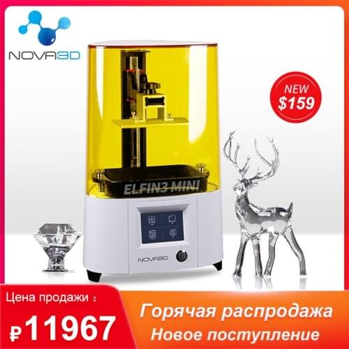 3D Печать NOVA3D Elfin3 3D Printer 5.5" MONO LCD Screen Print Support App Remote Control Impresora 3d Fast Printing 120x68x150mm