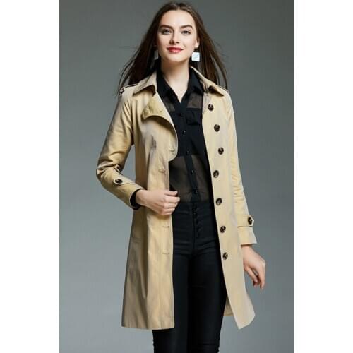 CHAOJUE 2020 Spring and Autumn Changed Color Trench Coat Europe Lady Office Single Breasted Grace WIndbreaker Women Outwear