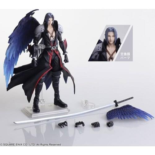Original Play Arts Kai Final Fantasy VII Original Loose Sephiroth Figure18cm Remake Toy Genuine Spot 25cm