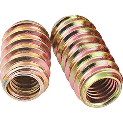 Furniture nut M6 M8 M10 Zinc Alloy Iron Inside Carbon Steel Hex Socket Drive Insert Nuts Threaded For Wood Furniture 10pcs