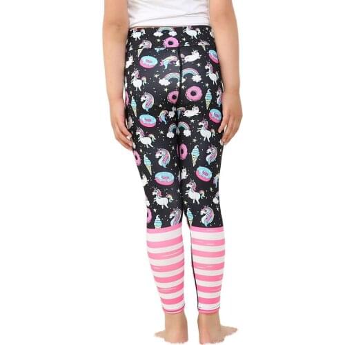 Love Spark Kids Cartoon 3d Print Girls Dance Pants High Elastic School Kids Running Yoga Leggings