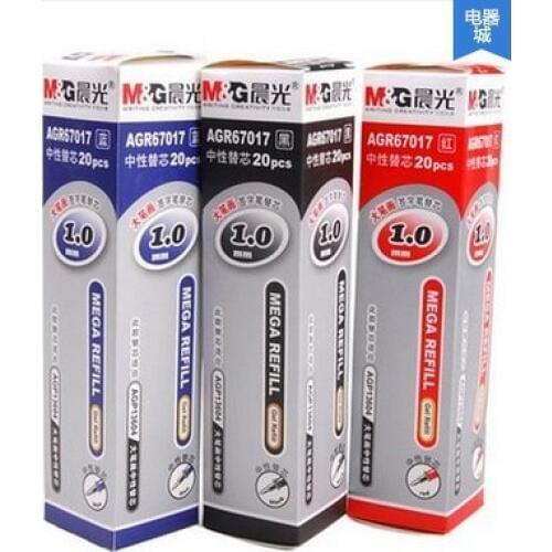 M&G AGR67017 1.0mm gel pen refills black ink office & school stationery 20pcs/lot