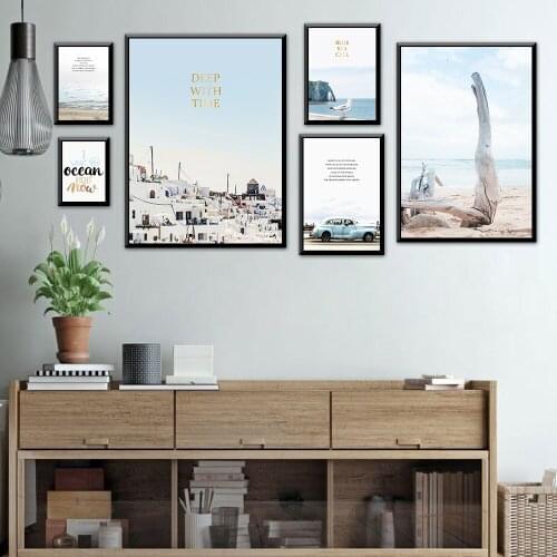 Cute Everything By The Sea Photo Canvas Painting Wall Pictures For Living Room Decor Wall Picture Modern Decor