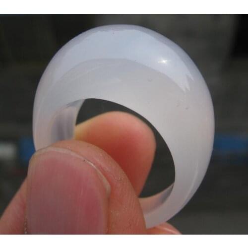 Natural white, Selling Jadeite-hand carved thumb-ring-size10.->Dongguan girl jewerly Store free shipping