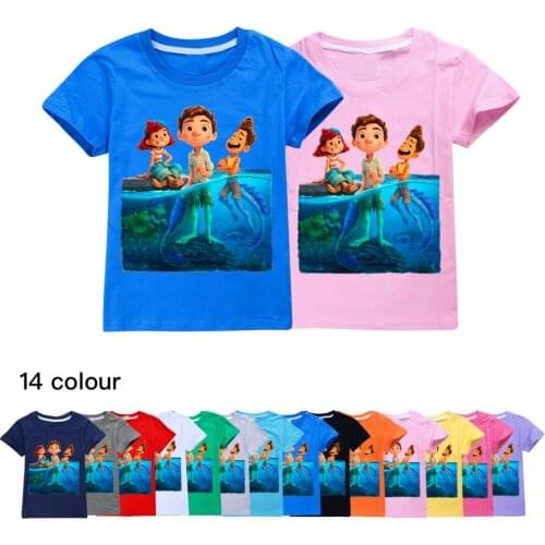 New Boys short Sleeve T Shirts For Children Summer Alberto Luca T-shirt Cotton 2 -16T Kids Clothing Baby Girls Tops Tees Clothes