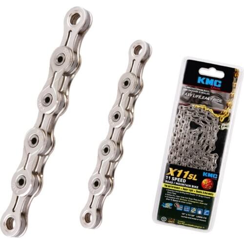Original X11SL-NP 2.0 KMC 11 Speed Chain Silver for Trekking 116 Links Super Light Nickel Plated Road MTB Bicycle 11S KMC Chain