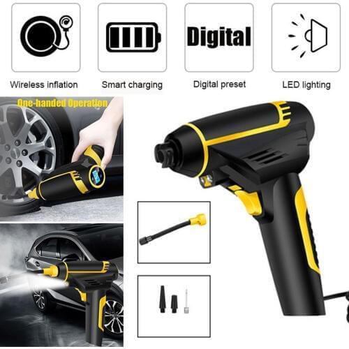 Rechargeable Car Inflator Electric Mattresses Smart Air Compressor Air Pump Tire Inflation Wireless Handheld Portable Digital