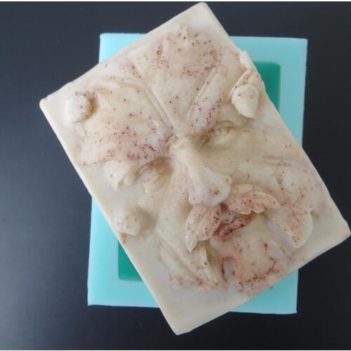 PRZY QT0098 Leaf Man Handmade Soap Mold Candle Silicone Mould Soap Molds Soap Making Moulds Aroma Stone Resin Clay Moulds