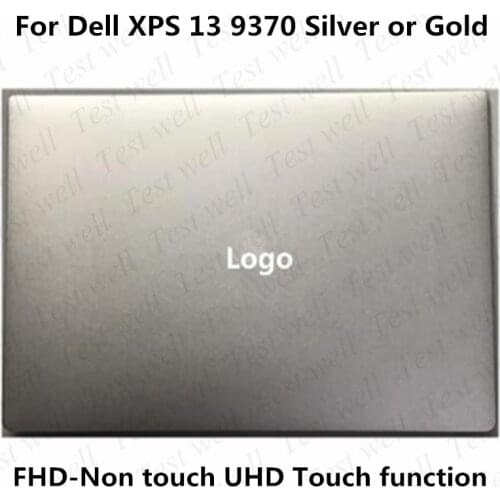 13.3" LCD Touch Screen For Dell XPS 13 9370 P82G LCD Touch Screen Complete Replacement Laptops Assembly With Hinges